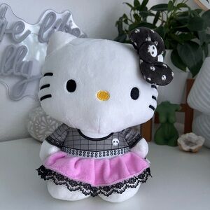 Hello Kitty Stuffed Animal with Pink Skirt and Black Bow